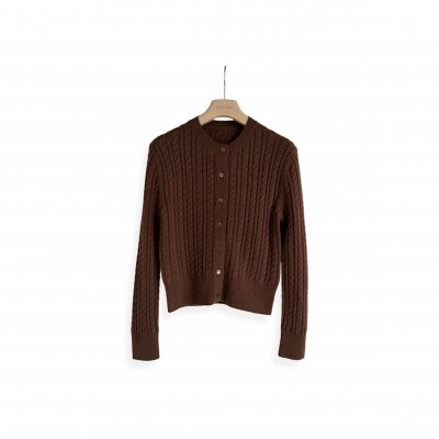 MIU MIU CABLE-KNIT CASHMERE CARDIGAN MMF01Q